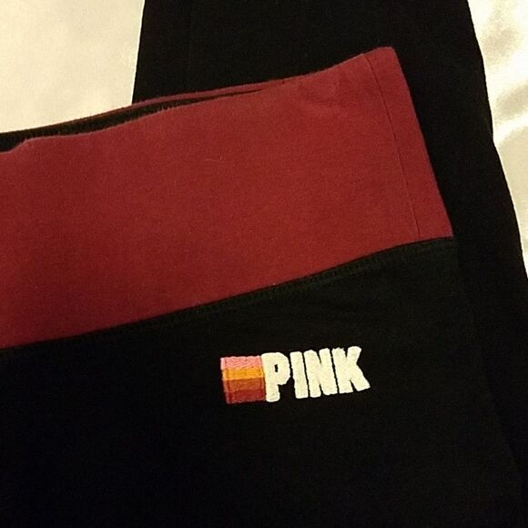 VS PINK Rainbow Striped Flat Crop Yoga Pants Sm - Picture 5 of 6